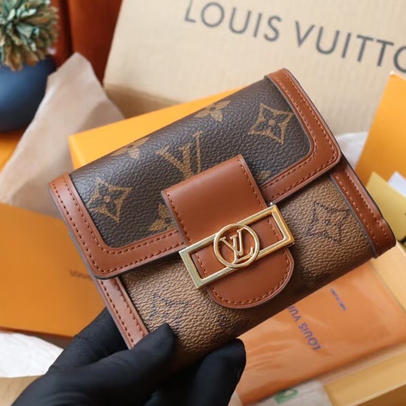 Louis Vuitton路易威登達芙妮三折短夾有零錢袋💰全新全配有購證-9