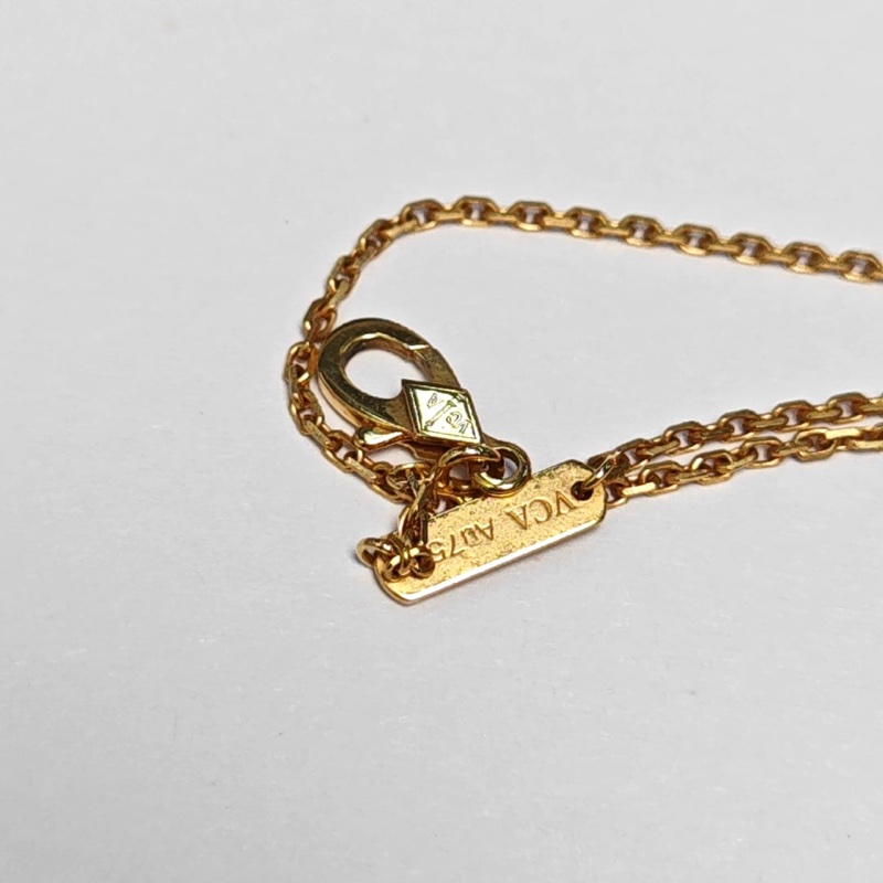 VCA Van Cleef & Arpels Vintage Alhambra Tiger Eye 虎眼石中號項鍊-4