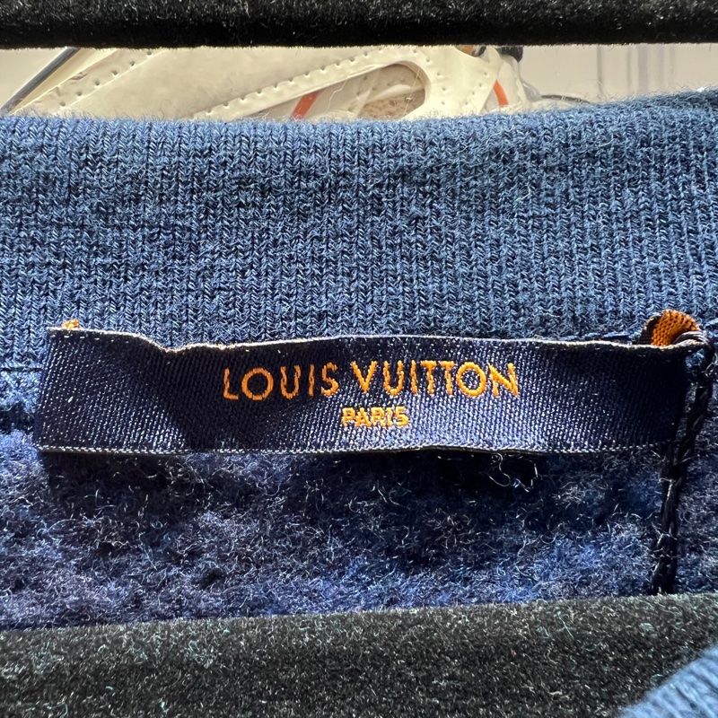 Lv 藍色滿印長袖毛衣 XL碼-2