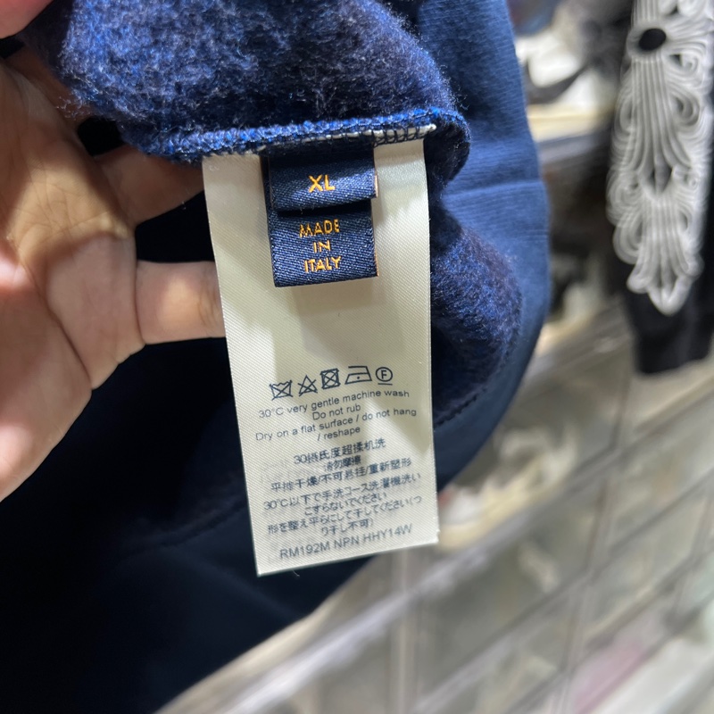 Lv 藍色滿印長袖毛衣 XL碼-5