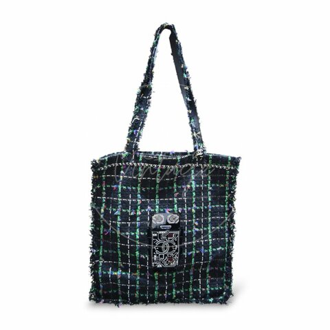 中古 Chanel 香奈兒 Robot 機器人 Black Green 黑綠色 Tote Bag 托特包