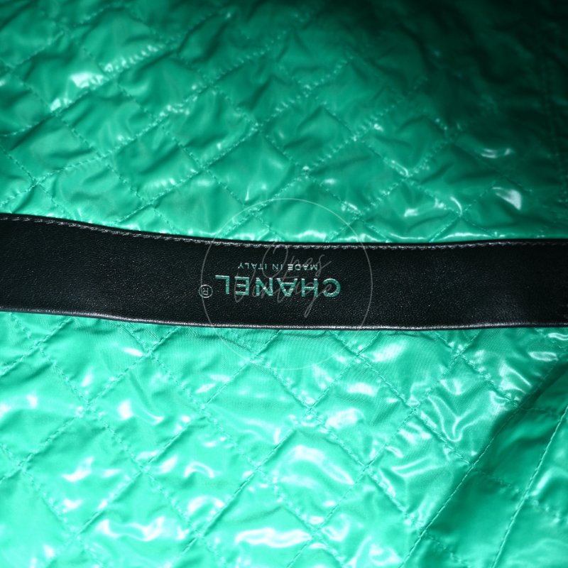 中古 Chanel 香奈兒 Robot 機器人 Black Green 黑綠色 Tote Bag 托特包-15