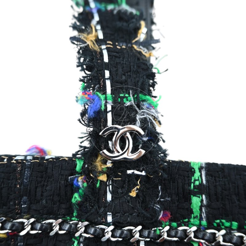 中古 Chanel 香奈兒 Robot 機器人 Black Green 黑綠色 Tote Bag 托特包-20
