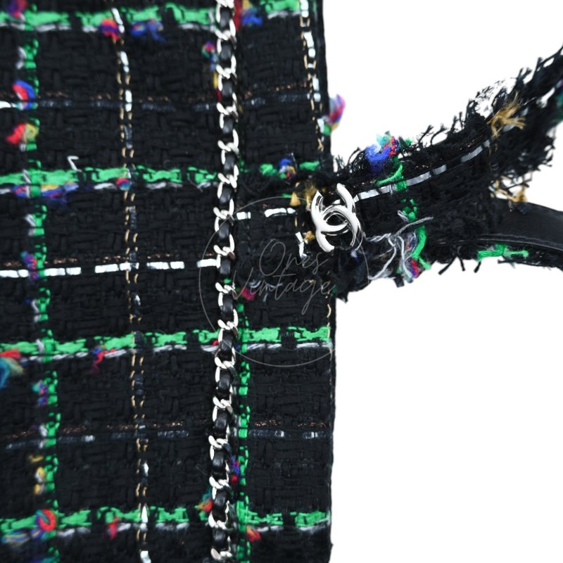 中古 Chanel 香奈兒 Robot 機器人 Black Green 黑綠色 Tote Bag 托特包-22
