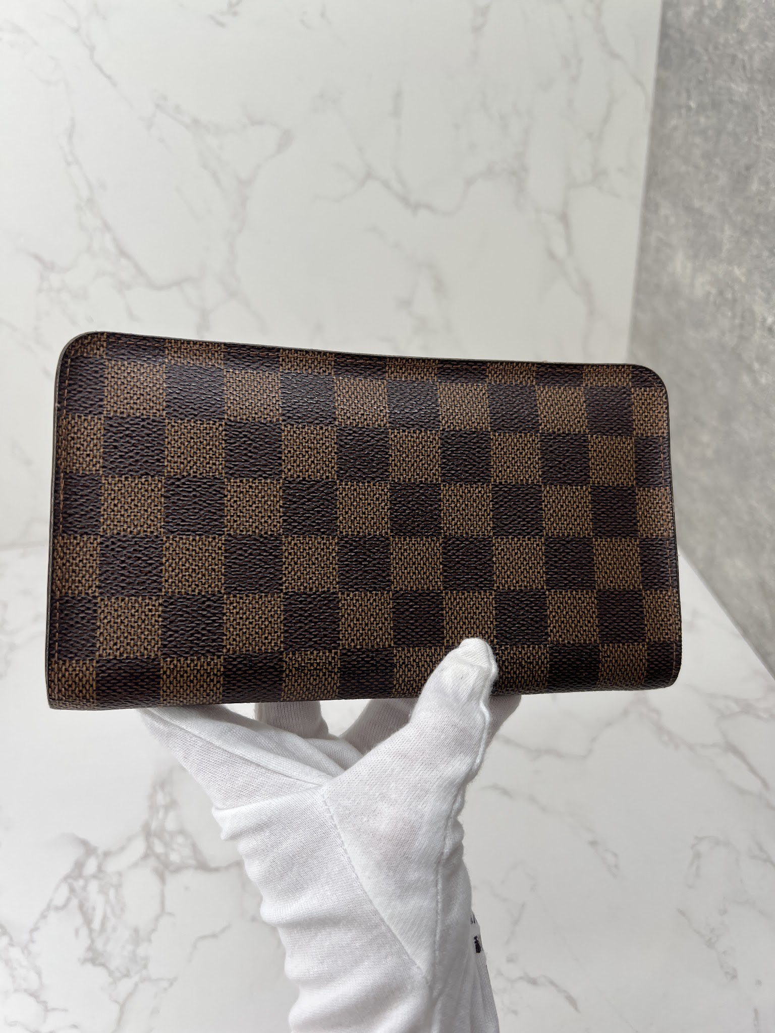 香緹國際精品 棋盤格 拉鍊長夾 971-5