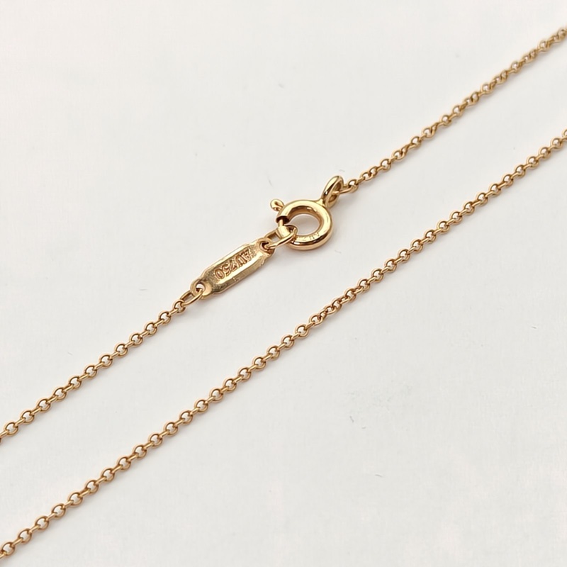 TIFFANY&CO 18K玫瑰金鑽石TiffanyKeys系列雛菊鑰匙吊墜項鏈-3