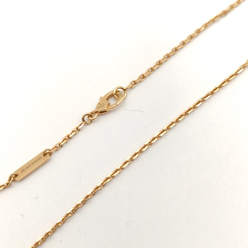 VAN CLEEF&ARPELS MagicAlhambra大號單花長項鏈18K黃金/紅玉髓-3