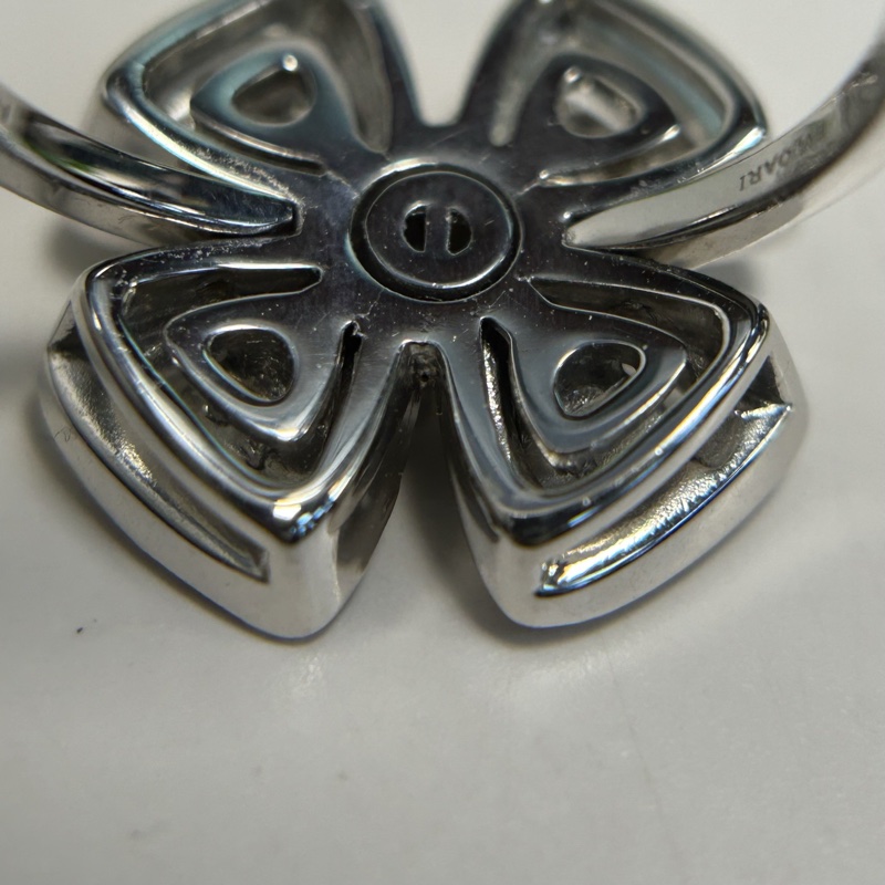 BVLGARI 18K白金鑽石fiorever滿鑽詠綻戒指54-4