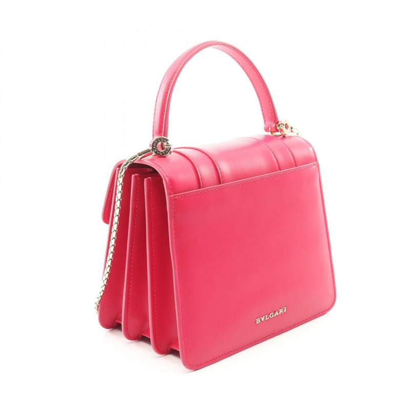 寶格麗 Serpenti Forever 肩背斜背包 290569 皮革 粉紅色 二手-1