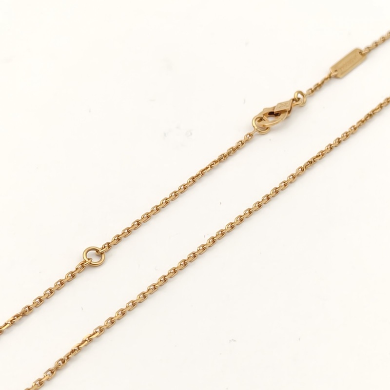 BVLGARI 單鑽鏤空大圓餅項鏈18K玫瑰金/鑽石-3