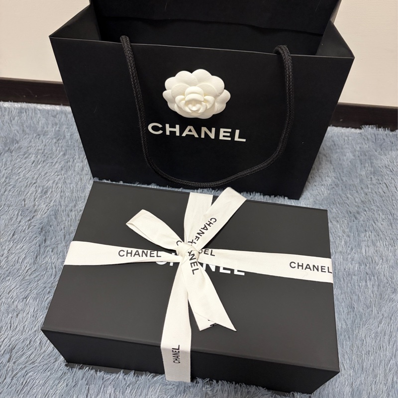 全新 Chanel CF20黑小羊皮淡金扣-4