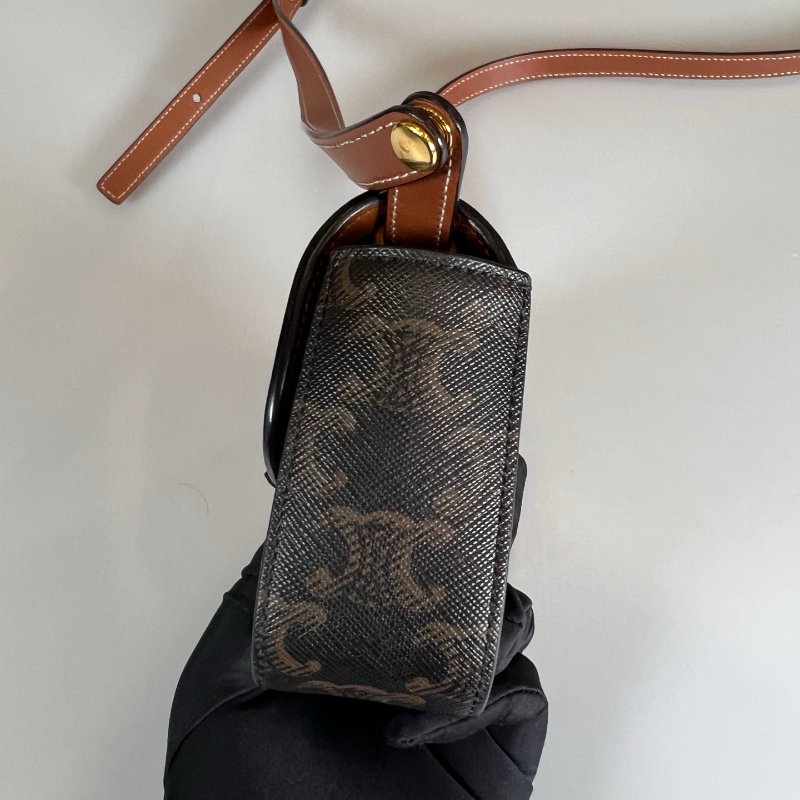 CELINE W-RG-2292 凱旋門老花小廢包-2