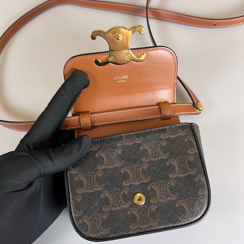 CELINE W-RG-2292 凱旋門老花小廢包-5