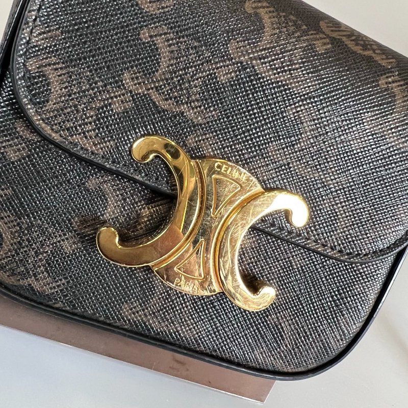 CELINE W-RG-2292 凱旋門老花小廢包-7