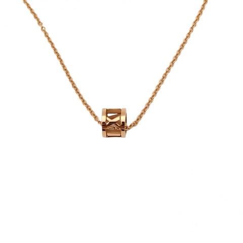 TIFFANY&CO 18K玫瑰金Tiffany羅馬數字轉運珠項鏈