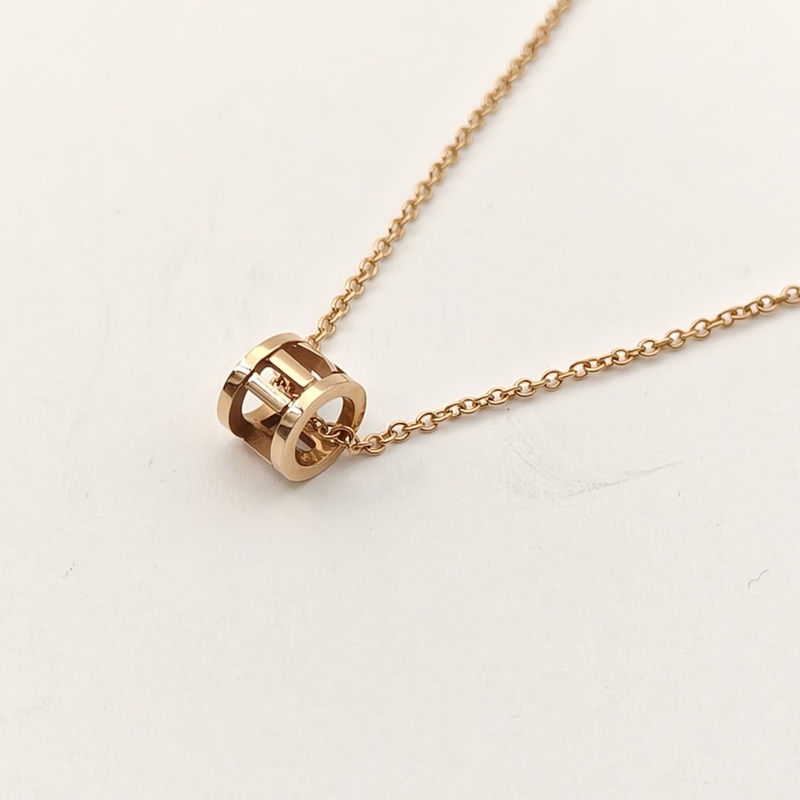 TIFFANY&CO 18K玫瑰金Tiffany羅馬數字轉運珠項鏈-1
