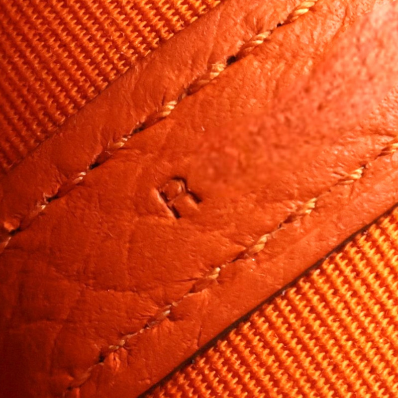 橘色 帆布 Garden Party 36 手提包 R刻【HERMES 愛馬仕】-4