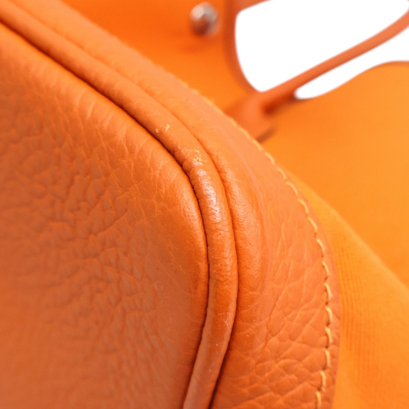 橘色 帆布 Garden Party 36 手提包 R刻【HERMES 愛馬仕】-8
