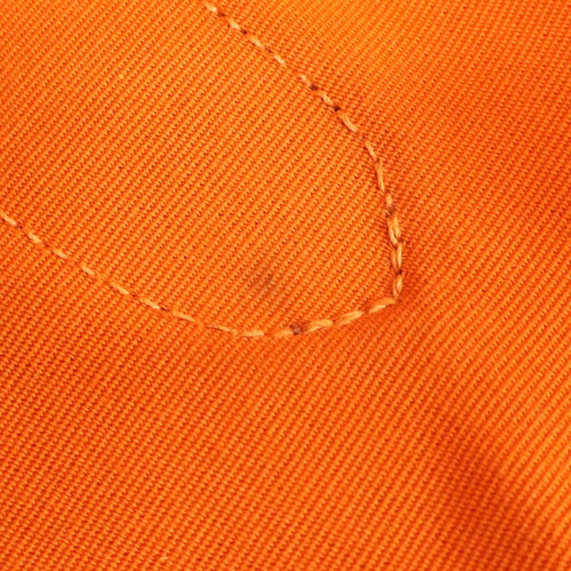 橘色 帆布 Garden Party 36 手提包 R刻【HERMES 愛馬仕】-12