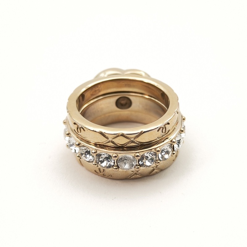 CHANEL 合金25P三合一戒指54-3