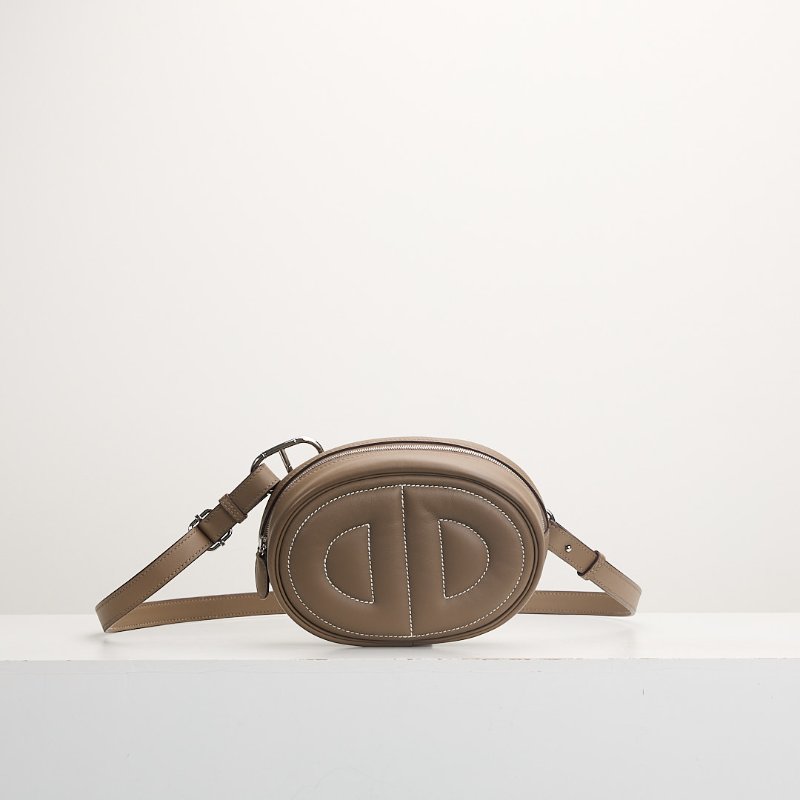 Hermès in the loop豬鼻子腰包 大象灰銀扣-0