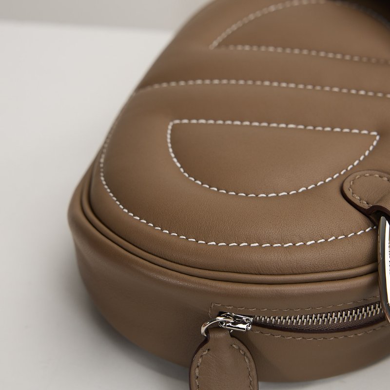 Hermès in the loop豬鼻子腰包 大象灰銀扣-6