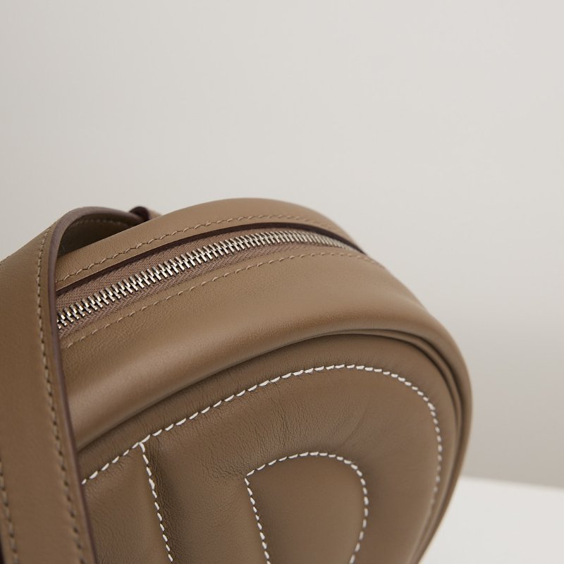 Hermès in the loop豬鼻子腰包 大象灰銀扣-9