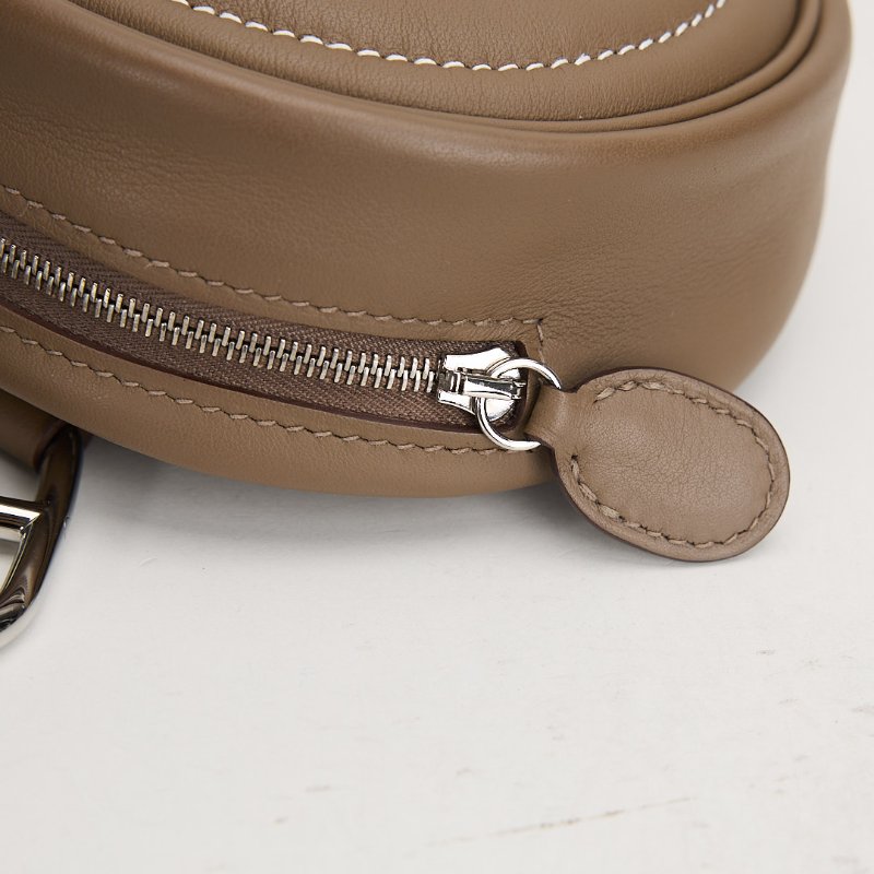 Hermès in the loop豬鼻子腰包 大象灰銀扣-11