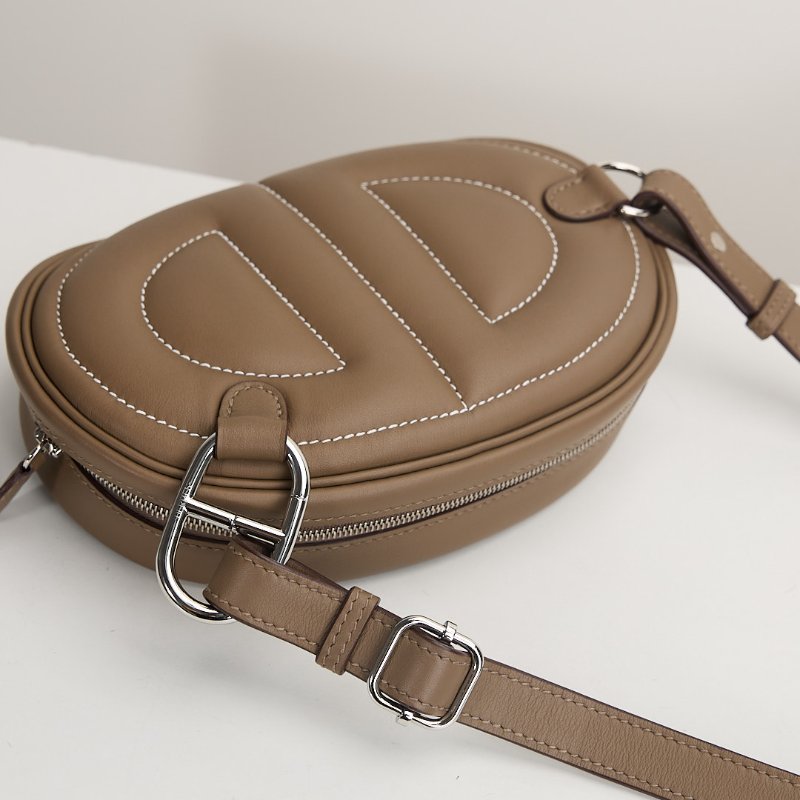 Hermès in the loop豬鼻子腰包 大象灰銀扣-12