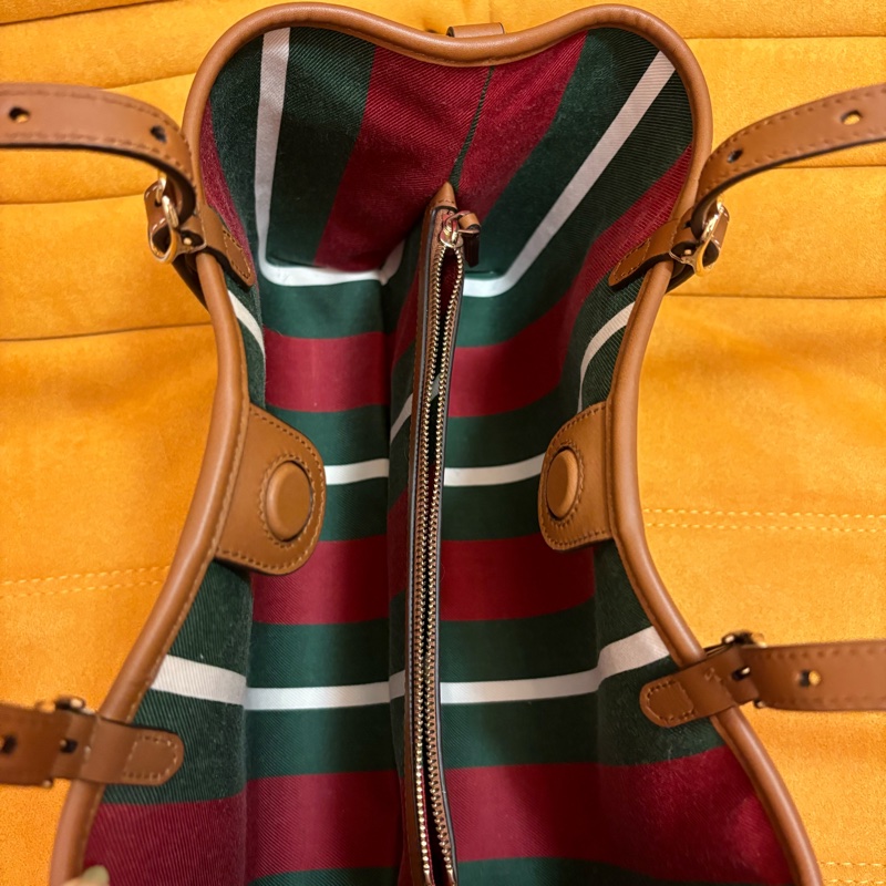Gucci 古馳 老花 Emblem 肩背手提小型托特包/99新美品-3