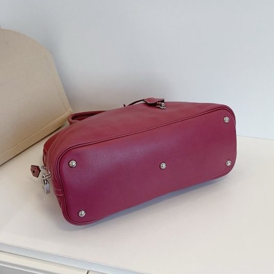 Hermes愛馬仕 Bolide Relax35 保齡球手提包 玫瑰木粉色 銀扣 swift皮-6