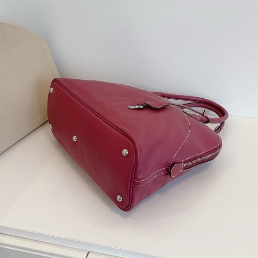 Hermes愛馬仕 Bolide Relax35 保齡球手提包 玫瑰木粉色 銀扣 swift皮-10