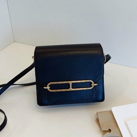 近新品 Hermes愛馬仕 Roulis19 Mini 黑金 ec皮