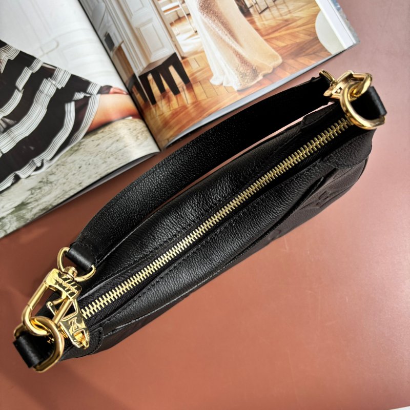 絕版商品 專櫃斷貨::LOUIS VUITTON:: LV Bagatelle M46002 黑色壓紋肩背包 手提包-2