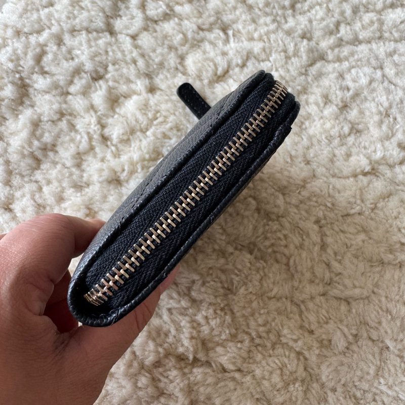 全新 Chanel L型開短夾 黑金-15