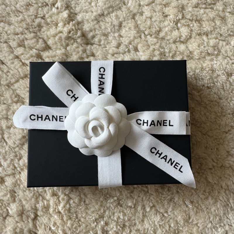 全新 Chanel L型開短夾 黑金-18