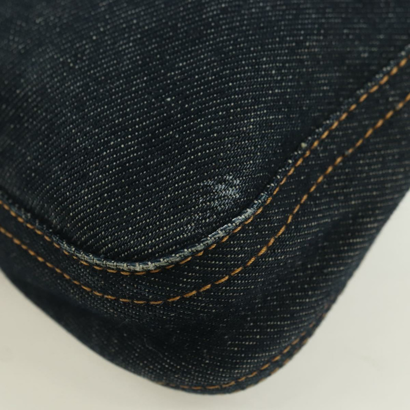 【日本直送】FENDI Mamma Baguette 單肩包 牛仔藍 海軍藍 銀色 正品 am11393V-8