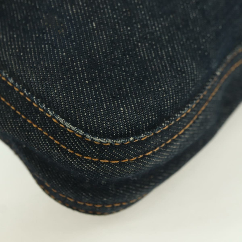 【日本直送】FENDI Mamma Baguette 單肩包 牛仔藍 海軍藍 銀色 正品 am11393V-14