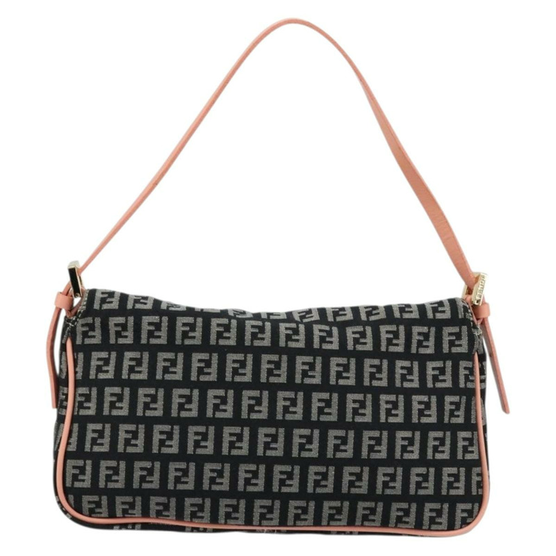 【日本直送】FENDI Zucchino帆布單肩包 黑色 金色 正品 176217A-1