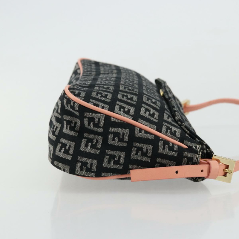 【日本直送】FENDI Zucchino帆布單肩包 黑色 金色 正品 176217A-2