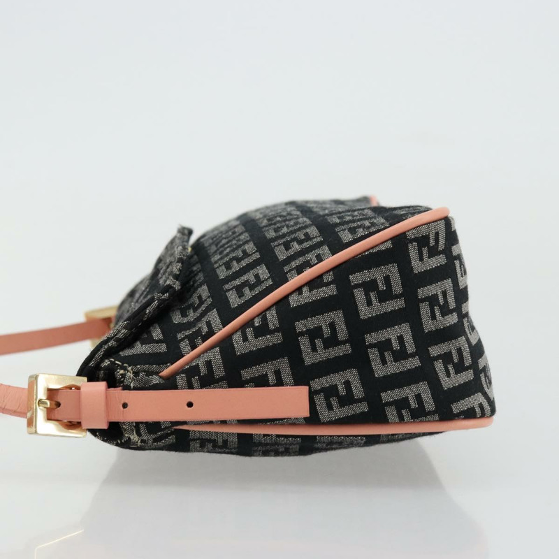 【日本直送】FENDI Zucchino帆布單肩包 黑色 金色 正品 176217A-3