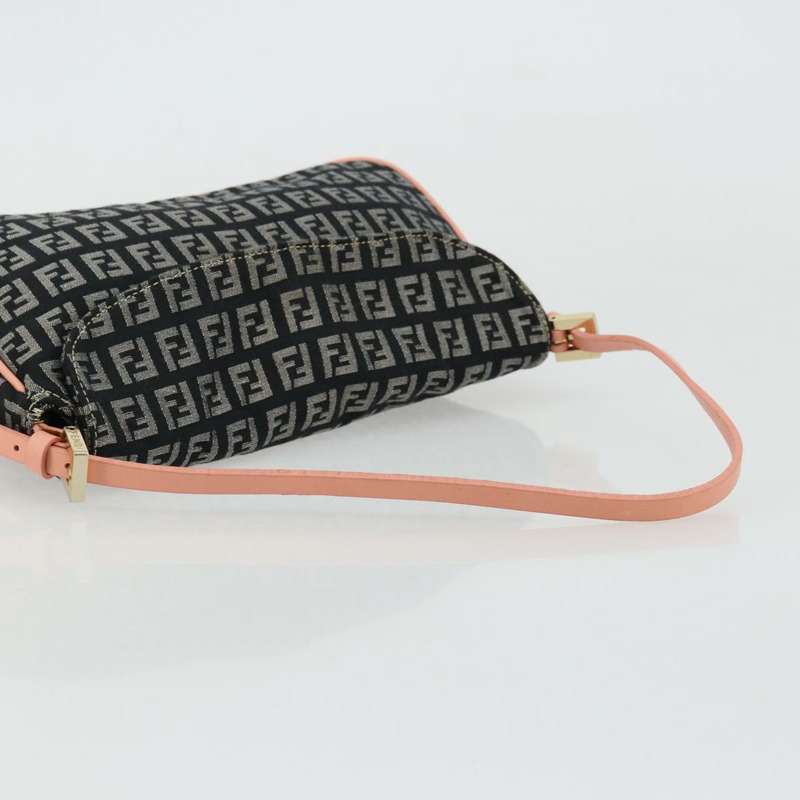 【日本直送】FENDI Zucchino帆布單肩包 黑色 金色 正品 176217A-6