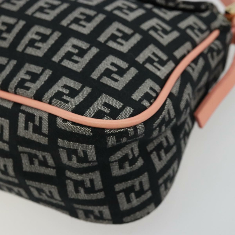 【日本直送】FENDI Zucchino帆布單肩包 黑色 金色 正品 176217A-8