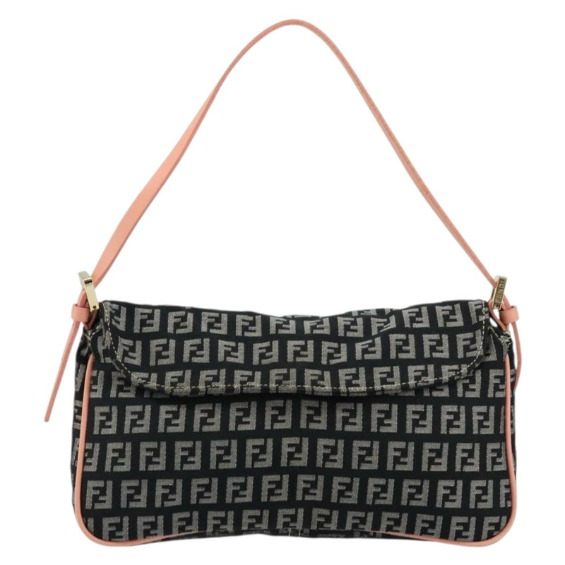 【日本直送】FENDI Zucchino帆布單肩包 黑色 金色 正品 176217A-12