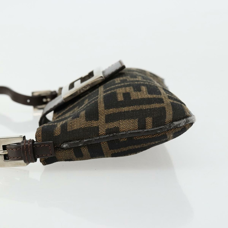 【日本直送】FENDI Zucca帆布Mamma Baguette手袋 棕色/黑色 正品 176365-3