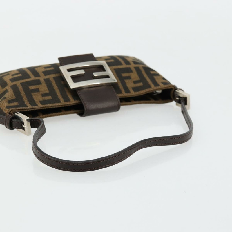 【日本直送】FENDI Zucca帆布Mamma Baguette手袋 棕色/黑色 正品 176365-6