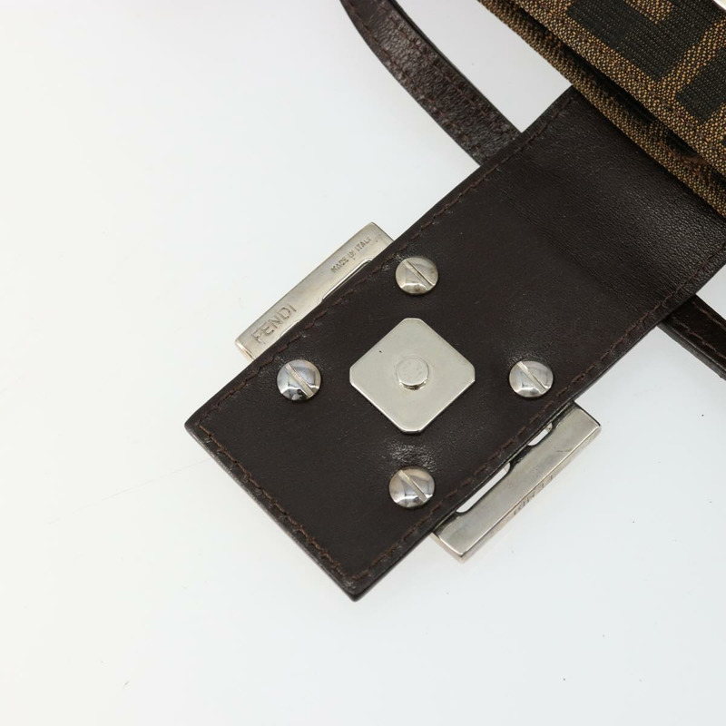 【日本直送】FENDI Zucca帆布Mamma Baguette手袋 棕色/黑色 正品 176365-8