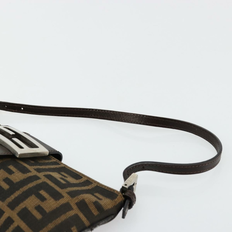 【日本直送】FENDI Zucca帆布Mamma Baguette手袋 棕色/黑色 正品 176365-13