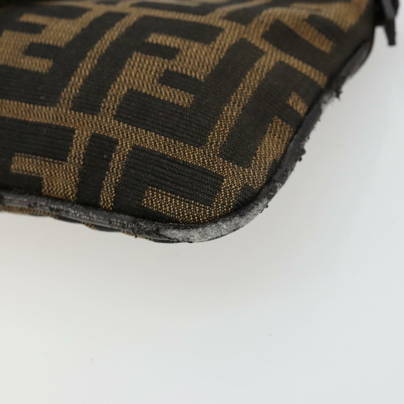 【日本直送】FENDI Zucca帆布Mamma Baguette手袋 棕色/黑色 正品 176365-14