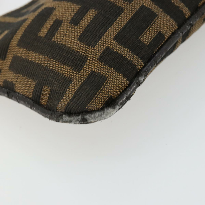 【日本直送】FENDI Zucca帆布Mamma Baguette手袋 棕色/黑色 正品 176365-15